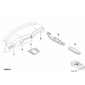 BMW Bottom Panel Storage Partition Alumin. (Alu Shadow) - Genuine BMW 51167895809