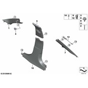 BMW Body A-Pillar Trim Panel - Genuine BMW 51438079312