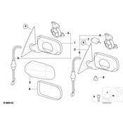 BMW Heated Outside Mirror Right - Genuine BMW 51168245132