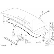 BMW Right Inner Trunk Lid Cover - Genuine BMW 51498399314