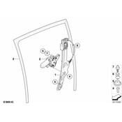 BMW Window Guide Left Rear Door - Genuine BMW 51357310317