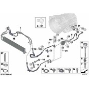 BMW Transmission Oil Cooler Line - Genuine BMW 17227856727