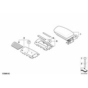 BMW Rubber Insert Center Armrest Tray - Genuine BMW 51163403534