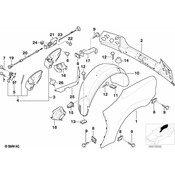 BMW Cover Wheel Housing Rear Left - Genuine BMW 51718400107