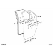 BMW Left Rear Window Guide - Genuine BMW 51348111205