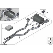 BMW Tailpipe Trim Titanium (M Performance) - Genuine BMW 18302358111