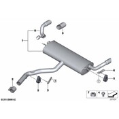 BMW Repair Kit Exhaust Flap - Genuine BMW 18307600222