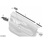 BMW Door Belt Molding - Genuine BMW 51427405912
