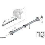 BMW Drive Shaft Assy Rear (L=1266Mm) - Genuine BMW 26107573482