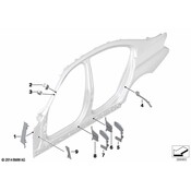 BMW Shaped Part B-Pillar Front Outer Left - Genuine BMW 41217264069