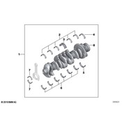 BMW Bearing Shell Red (5550mm+050) - Genuine BMW 11217512507