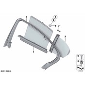 BMW Cover Window Frame Door Rear Right (Ssr) - Genuine BMW 51357182038