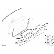 BMW Cover Entrance Left (High) - Genuine BMW 51477069121