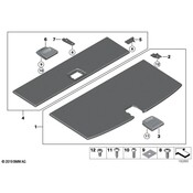 BMW Floor Panel Luggage Compartment Rear (Black) - Genuine BMW 51479168207