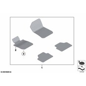 BMW Set Of Floor Mats Velours (Oyster) - Genuine BMW 51477230385