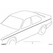 BMW Ornamental Strips (Black-Black) - Genuine BMW 51141933217