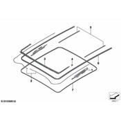 BMW Sunroof Cable - Genuine BMW 54108738813