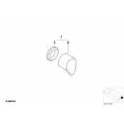 BMW Trunk Lid Lock Gasket - Genuine BMW 51242491517