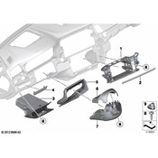 BMW Trim Centerstack (Black) - Genuine BMW 51459209786