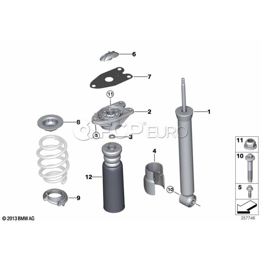 BMW Shock Absorber - Genuine BMW 33506886762 | FCP Euro