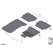 BMW Set Rubber Mats Rear (Black Ab 07-12) - Genuine BMW 51472409280