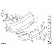 MINI Bumper Cover Spacer Panel - Genuine MINI 51122755533