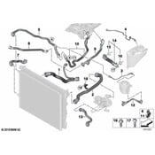 BMW Radiator Coolant Hose - Genuine BMW 17128678507
