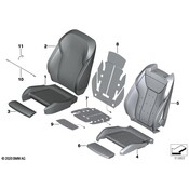 BMW Seat Back Cover - Genuine BMW 52107477375