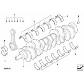 BMW Engine Crankshaft Main Bearing - Genuine BMW 11217532957
