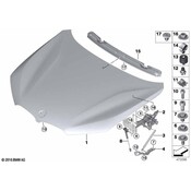 BMW Hood Hinge - Genuine BMW 41007427126