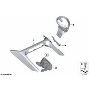 BMW Switch Unit Cover Centre Console (Black) - Genuine BMW 51162991989