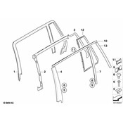 BMW Finisher Window Frame B-Pillar Rl Door - Genuine BMW 51357033811
