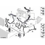 BMW Radiator Coolant Hose - Genuine BMW 17127807033