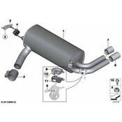 BMW Exhaust Tail Pipe Tip - Genuine BMW 18307622762