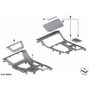 BMW Set Trims Centre Console Wood Ash (Braun) - Genuine BMW 51169206389