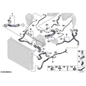 BMW Radiator Coolant Hose - Genuine BMW 17128096423