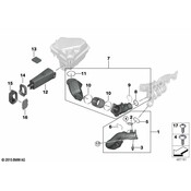 BMW Engine Air Intake Resonator Clip - Genuine BMW 13718637816