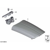 BMW Armrest Leather Front Middle (Black) - Genuine BMW 51169198905