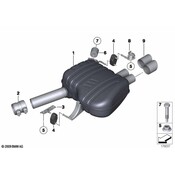 BMW Exhaust Bracket - Genuine BMW 18207590547