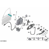 BMW Door Lock Operating Rod - Genuine BMW 51217339466