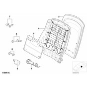 BMW Seat Back Frame - Genuine BMW 52108245376