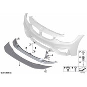 BMW Front Splitter Bracket Left - BMW 51118065523