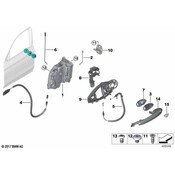 BMW Door Latch Cable - Genuine BMW 51217931207