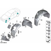 BMW Fender Liner Extension - Genuine BMW 51718060036