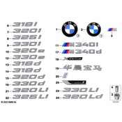 BMW Fender Emblem - Genuine BMW 51145A2E916