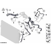 BMW Radiator Coolant Hose - Genuine BMW 17127595610