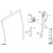 BMW Holder Window-Guide Web Right - Genuine BMW 51357185220