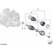 BMW CV Axle Assembly - Genuine BMW 31605A2E043