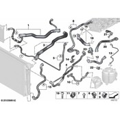 BMW Radiator Coolant Hose - Genuine BMW 17128653612