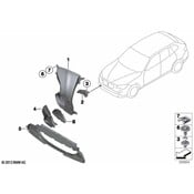 BMW Air Duct Engine-Oil Cooler Front Right (MPaket) - Genuine BMW 51748054423